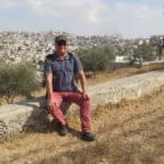 Gerd Bohne in Hebron im Hintergrund befindet sich die Stadt